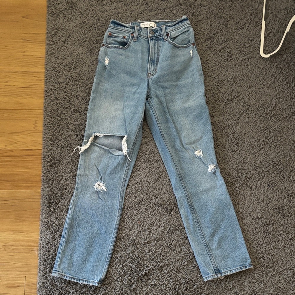 Abercrombie and Fitch 90s straight ultra high rise curve love